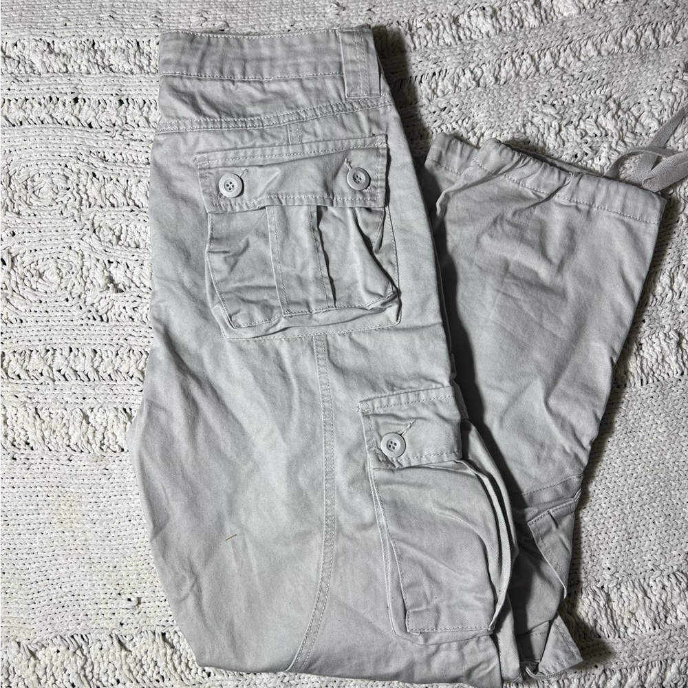 SILVER GRAY CARGO PANTS